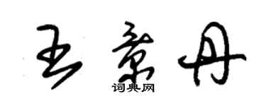 朱錫榮王景丹草書個性簽名怎么寫