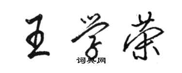 駱恆光王學榮行書個性簽名怎么寫