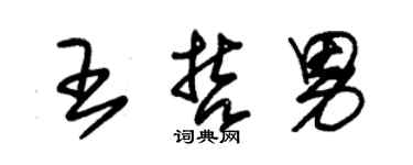 朱錫榮王哲男草書個性簽名怎么寫