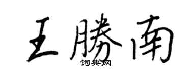 王正良王勝南行書個性簽名怎么寫