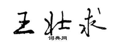 曾慶福王壯求行書個性簽名怎么寫