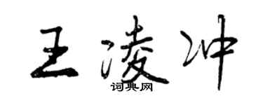 曾慶福王凌沖行書個性簽名怎么寫
