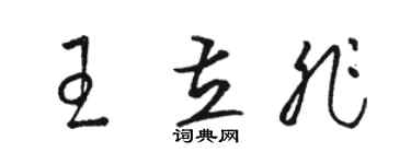 駱恆光王立非草書個性簽名怎么寫