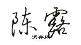駱恆光陳露行書個性簽名怎么寫