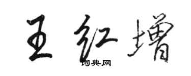 駱恆光王紅增行書個性簽名怎么寫