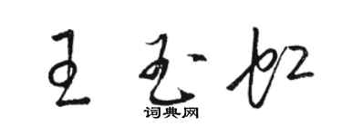 駱恆光王玉虹草書個性簽名怎么寫