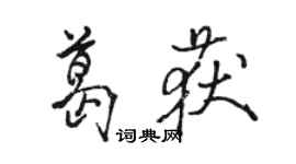 駱恆光葛獲行書個性簽名怎么寫