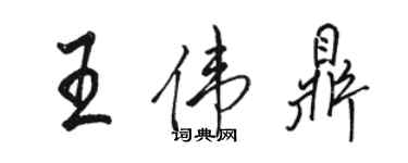 駱恆光王偉鼎行書個性簽名怎么寫