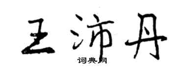 曾慶福王沛丹行書個性簽名怎么寫