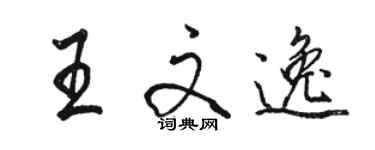 駱恆光王文逸行書個性簽名怎么寫