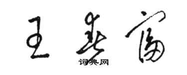 駱恆光王春富草書個性簽名怎么寫