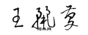 駱恆光王麗慶草書個性簽名怎么寫