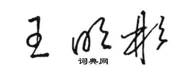 駱恆光王明彬草書個性簽名怎么寫