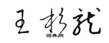 駱恆光王杉龍草書個性簽名怎么寫