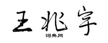 曾慶福王兆宇行書個性簽名怎么寫