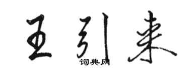 駱恆光王引來行書個性簽名怎么寫