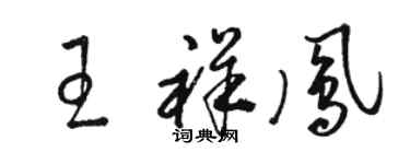 駱恆光王祥鳳草書個性簽名怎么寫