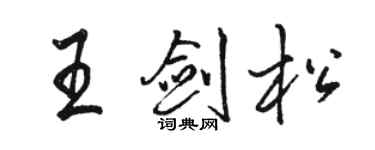 駱恆光王劍松行書個性簽名怎么寫