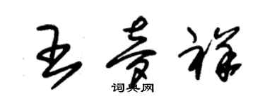 朱錫榮王夢祥草書個性簽名怎么寫