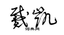 曾慶福戴凱草書個性簽名怎么寫