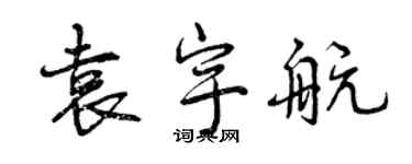 曾慶福袁宇航行書個性簽名怎么寫