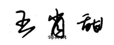 朱錫榮王肖甜草書個性簽名怎么寫