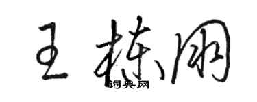 駱恆光王棟朋草書個性簽名怎么寫