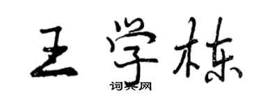 曾慶福王學棟行書個性簽名怎么寫