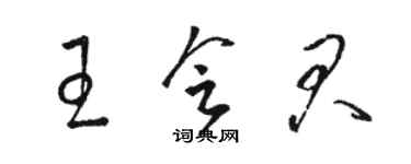 駱恆光王會君草書個性簽名怎么寫