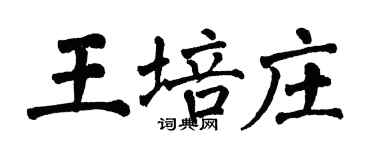 翁闓運王培莊楷書個性簽名怎么寫