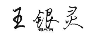 駱恆光王銀靈行書個性簽名怎么寫