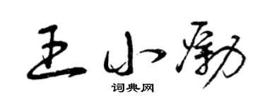 曾慶福王小勵草書個性簽名怎么寫