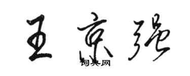 駱恆光王京強行書個性簽名怎么寫