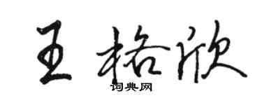 駱恆光王格欣行書個性簽名怎么寫