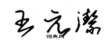朱錫榮王元潔草書個性簽名怎么寫