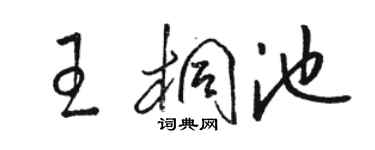 駱恆光王桐池草書個性簽名怎么寫