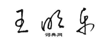 駱恆光王明樂草書個性簽名怎么寫