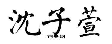 翁闓運沈子萱楷書個性簽名怎么寫