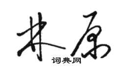 駱恆光林原草書個性簽名怎么寫