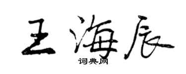 曾慶福王海辰行書個性簽名怎么寫