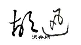 駱恆光胡迅草書個性簽名怎么寫