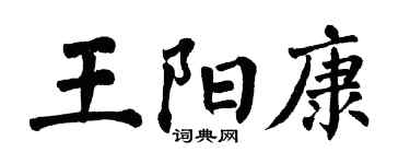 翁闓運王陽康楷書個性簽名怎么寫