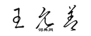 駱恆光王允善草書個性簽名怎么寫