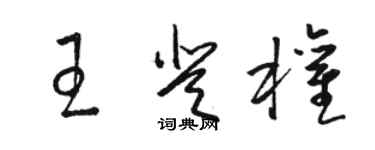 駱恆光王登權草書個性簽名怎么寫