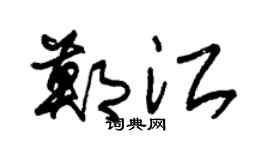 朱錫榮鄭江草書個性簽名怎么寫