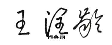 駱恆光王潤齡草書個性簽名怎么寫