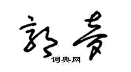 朱錫榮郭夢草書個性簽名怎么寫