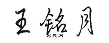 駱恆光王銘月行書個性簽名怎么寫