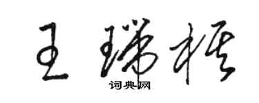 駱恆光王瑞棋草書個性簽名怎么寫