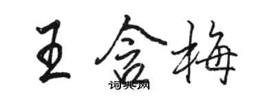 駱恆光王含梅行書個性簽名怎么寫